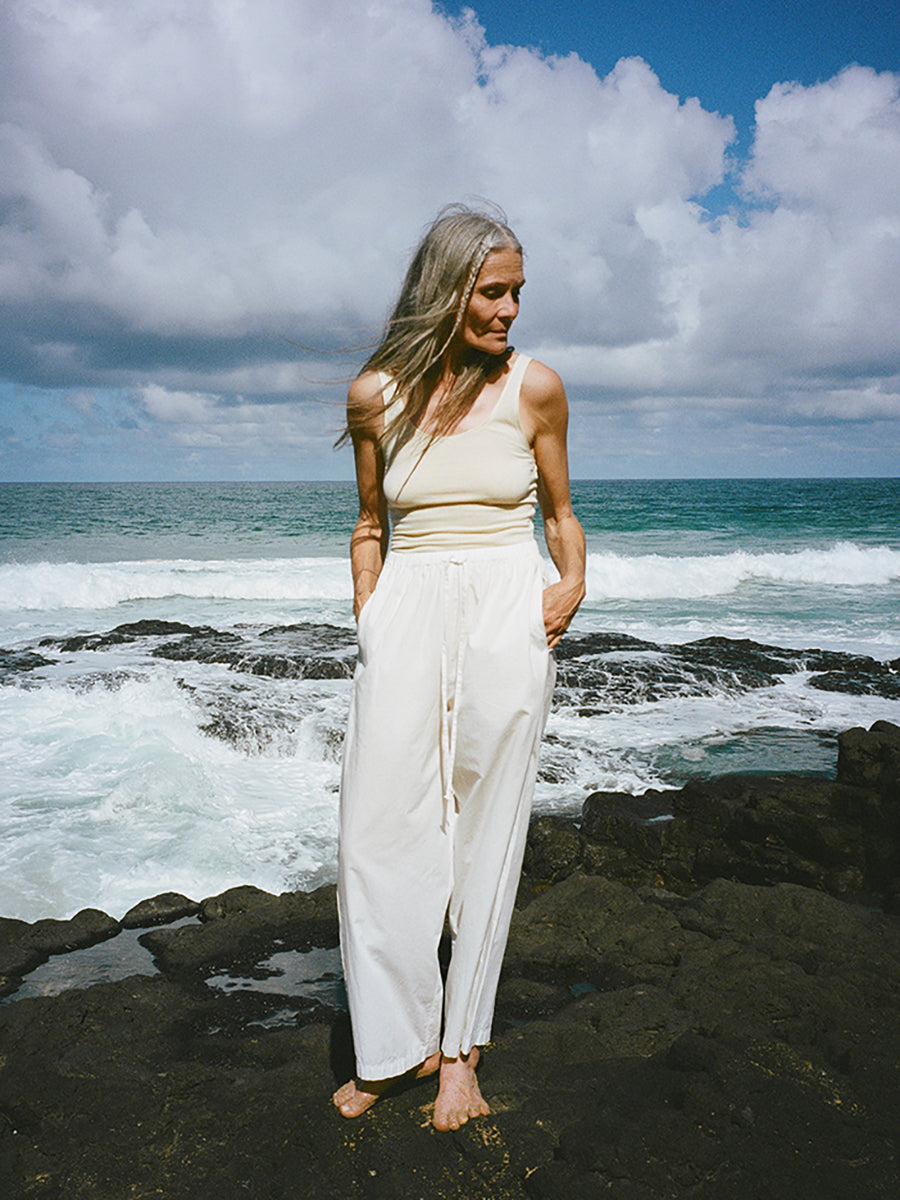 All Day Pant, Organic Cotton Poplin, Natural