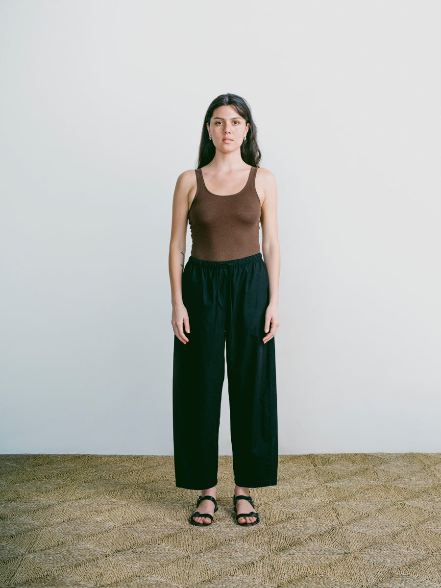 All Day Pant, Organic Cotton Poplin, Black