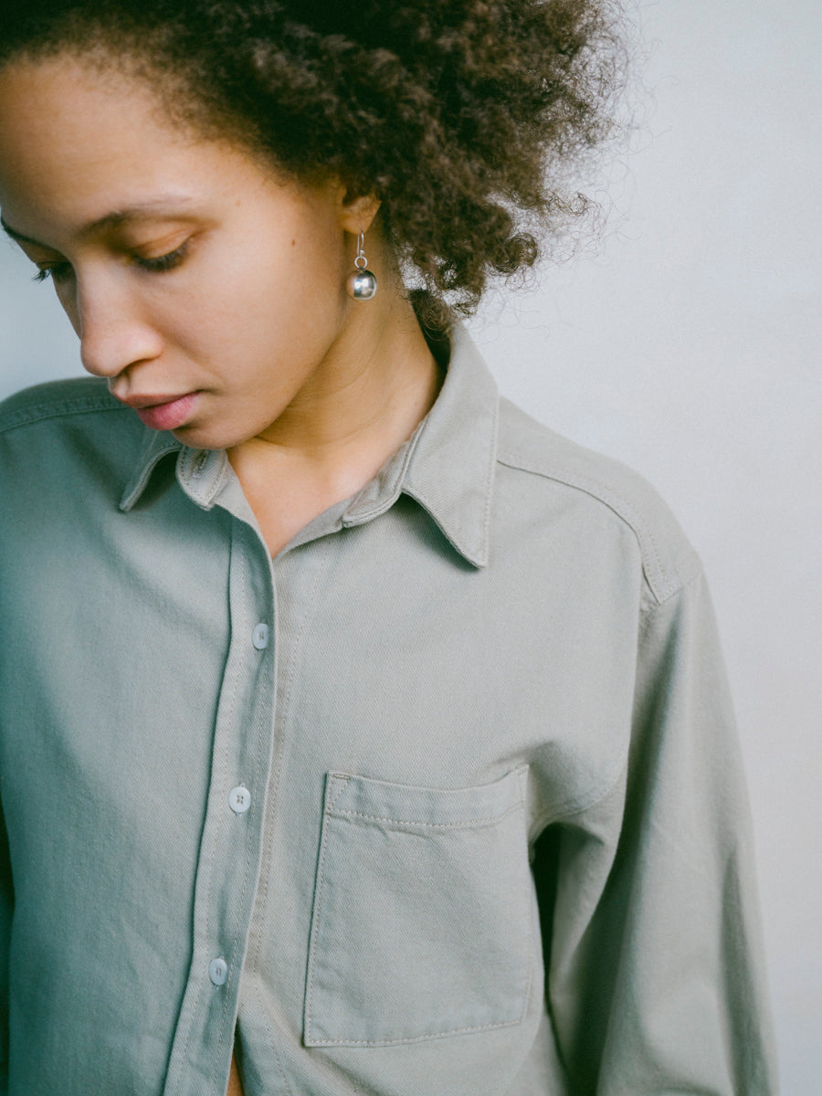 Marcie Shirt, Broken Twill, Oregano 3 Marcie Shirt, Broken Twill, Oregano