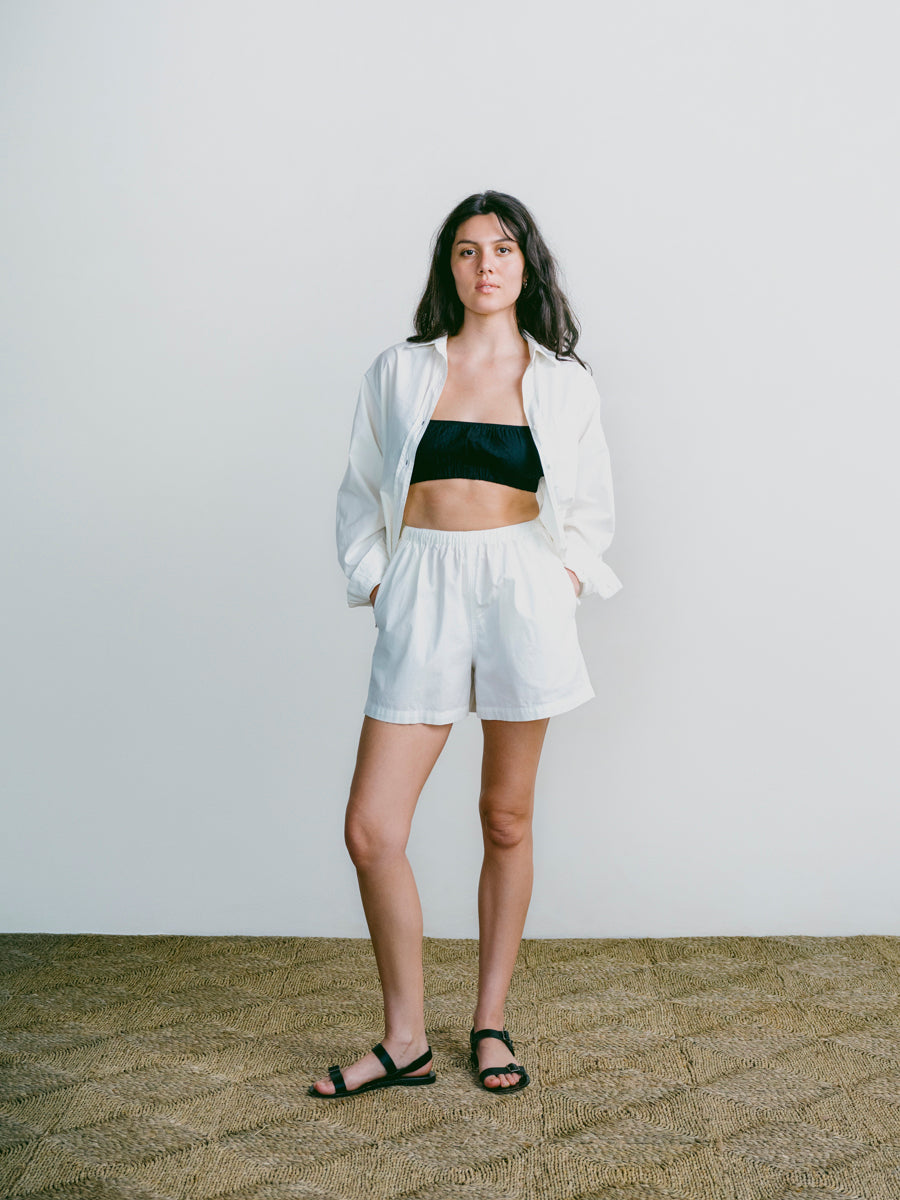 All Day Short, Organic Cotton Poplin, Natural