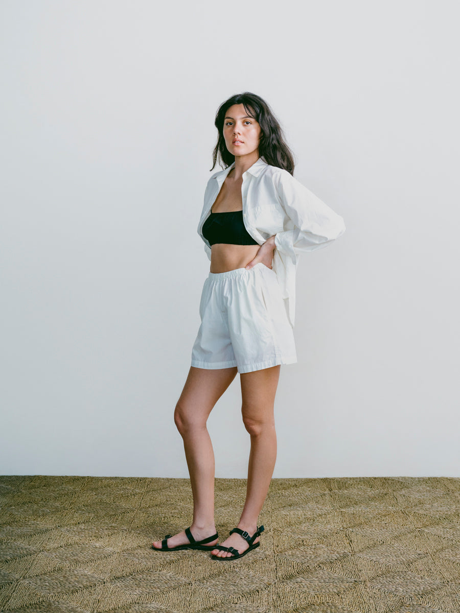 All Day Short, Organic Cotton Poplin, Natural 3 All Day Short, Organic Cotton Poplin, Natural