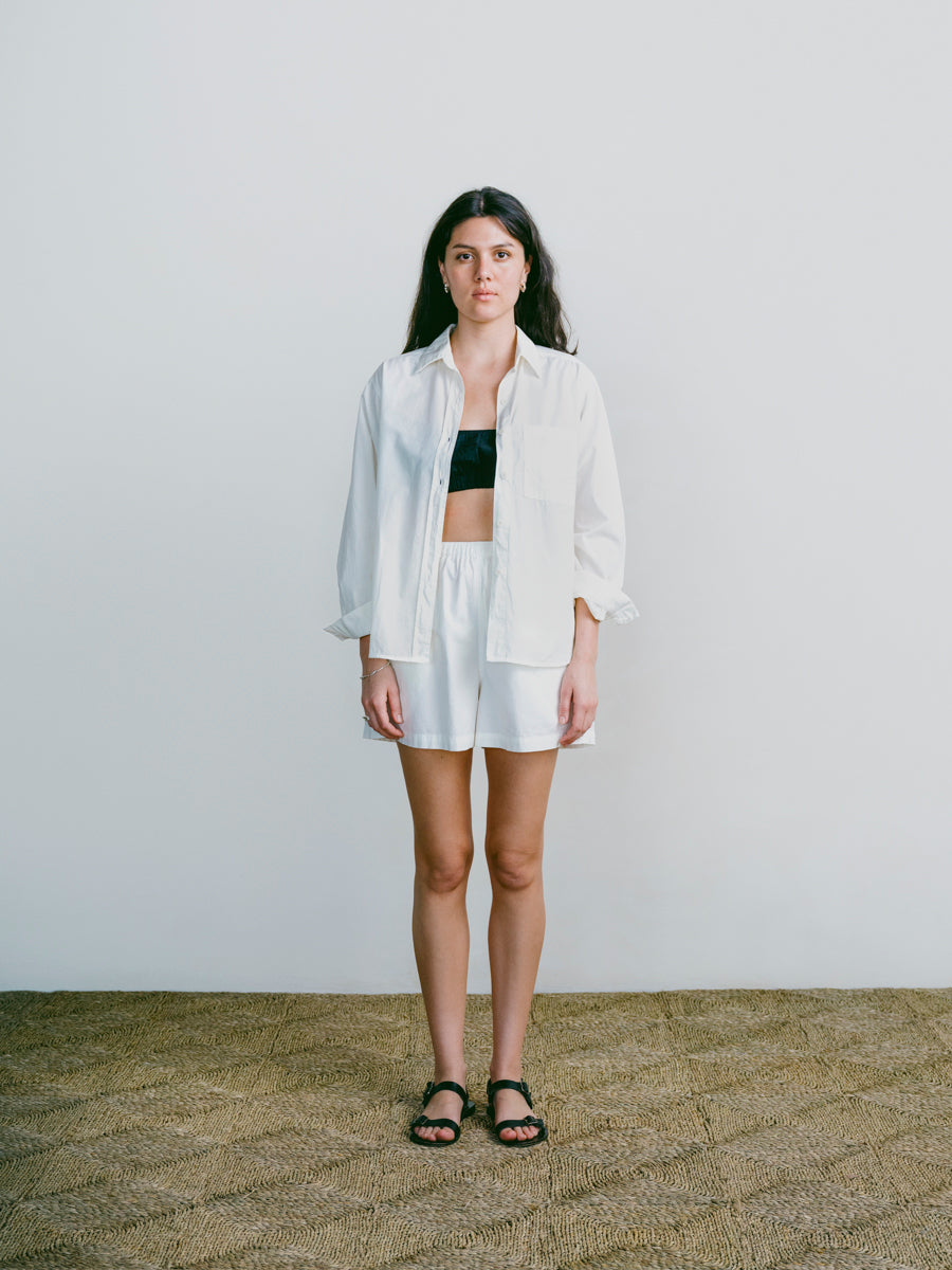 All Day Short, Organic Cotton Poplin, Natural 4 All Day Short, Organic Cotton Poplin, Natural