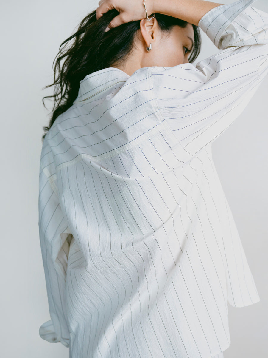 Marcie Shirt, Japanese Organic Cotton, Carolina Stripe 3 Marcie Shirt, Japanese Organic Cotton, Carolina Stripe