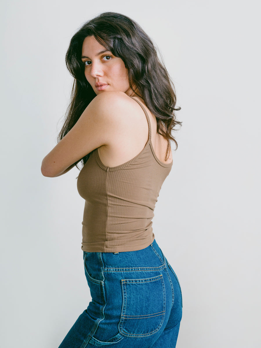 Baseline Cami, Tencel Rib, Cocoa 6 Baseline Cami, Tencel Rib, Cocoa